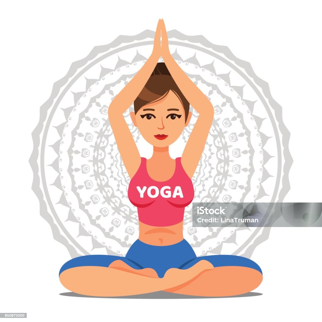 Cô Gái Trong Tư Thế Yoga Tư Thế Hoa Sen Người Phụ Nữ Tập Yoga ...