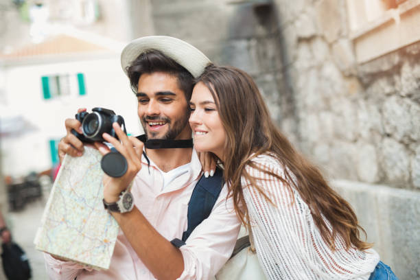 istock Loving couple traveling together 850872362