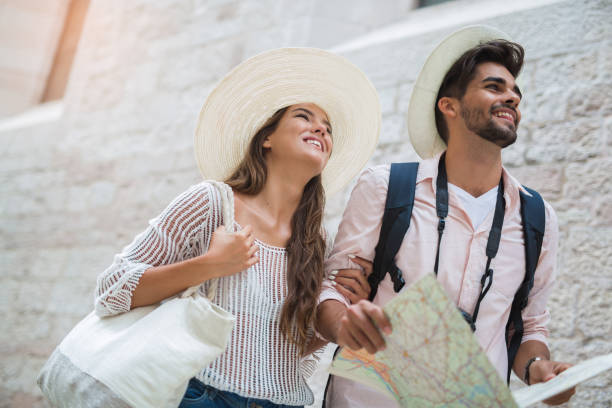 istock Loving couple traveling together 850872680