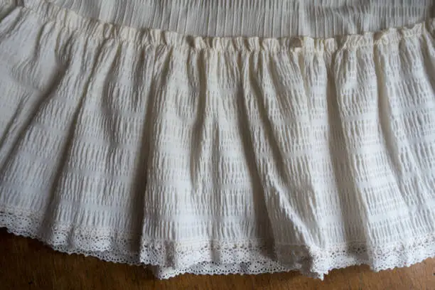 Frill with lace on the edge of skirt