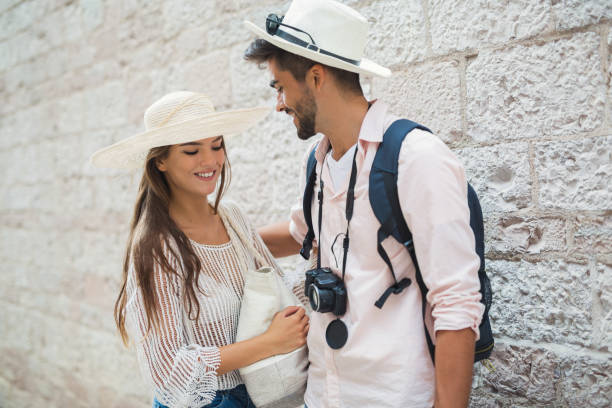 istock Loving couple traveling together 850876410