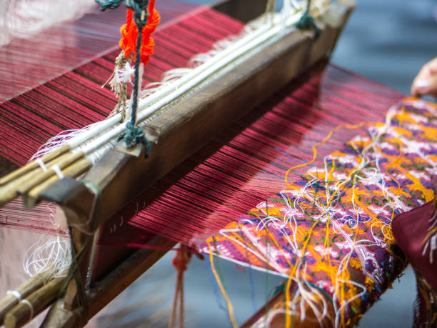 istock Weaving with local apparatus 850876548