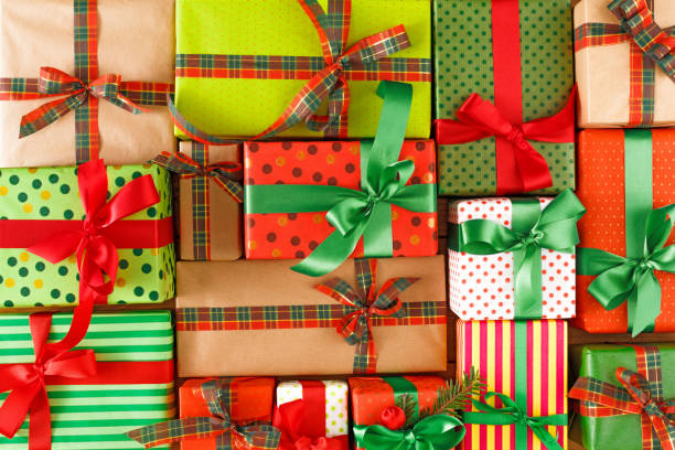 istock Xmas, new year and other holidays boxes. Crop, closeup 850877476