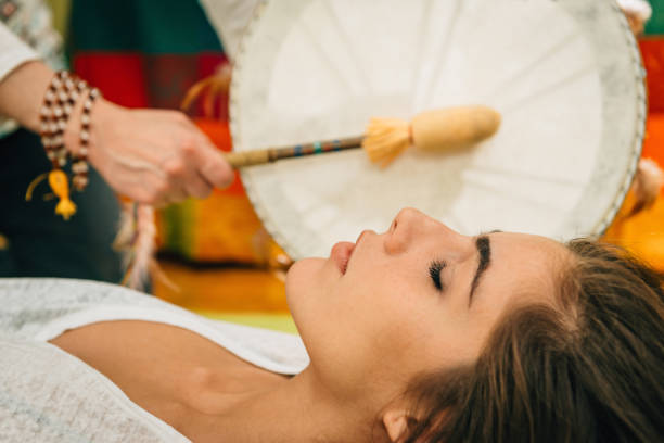 Indian drum in sound healing therapy