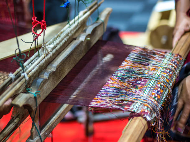 istock Weaving with local apparatus 850885002