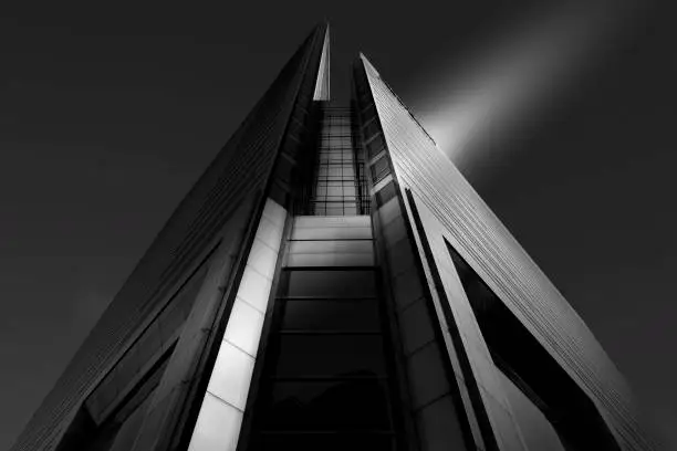 Photo of Abstract architecture, black and white building