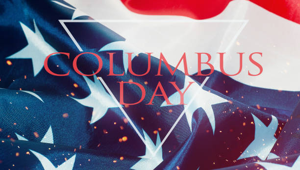 istock Columbus day background, the American flag, 850889622