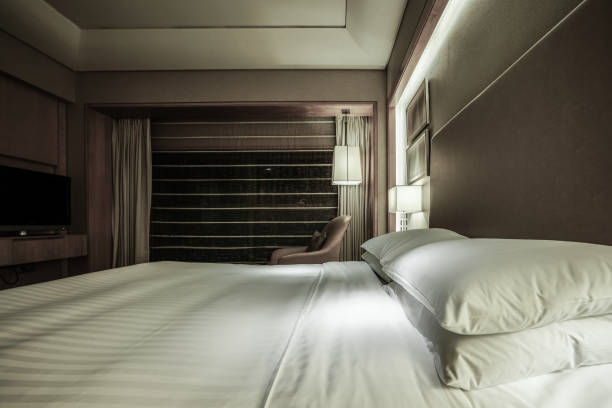 istock Elegant and comfortable bedroom interior 850893044