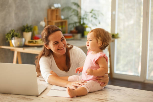 istock Mom and baby at home 850906506