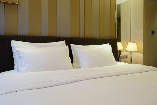 istock Elegant and comfortable bedroom interior 850912942