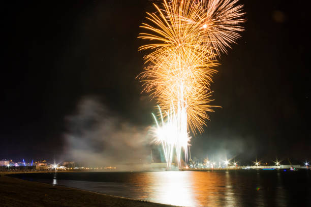 istock Naval Combat fireworks in Vilagarcia de Arousa 850913698