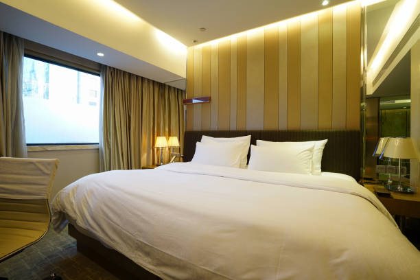 istock Elegant and comfortable bedroom interior 850914748