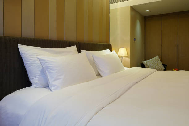 istock Elegant and comfortable bedroom interior 850916410