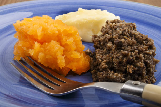 istock homemade haggis with mashed potato and turnip 850916488