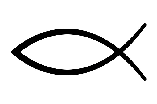 Sign of the fish, symbol of Christian art