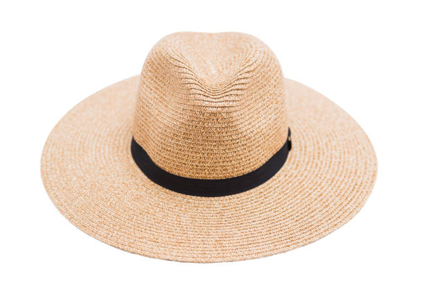 istock Wicker straw hat and ribbon on isolated background 850925400