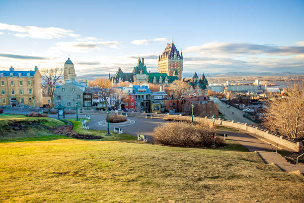 istock Cityscape of Quebec City with Chateau Frontenac on Spring 850936272