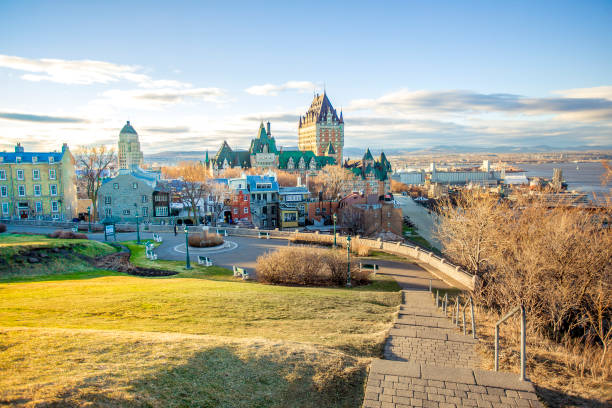 istock Cityscape of Quebec City with Chateau Frontenac on Spring 850936298
