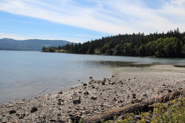 istock A rocky beach front on an inlet in Washington, State 850943084