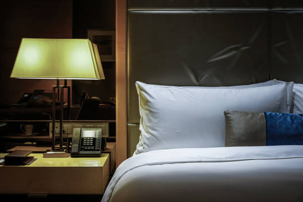 istock Elegant and comfortable bedroom interior 850949022