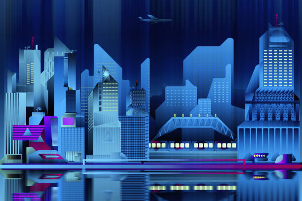 istock Blue city wallpaper 850956712