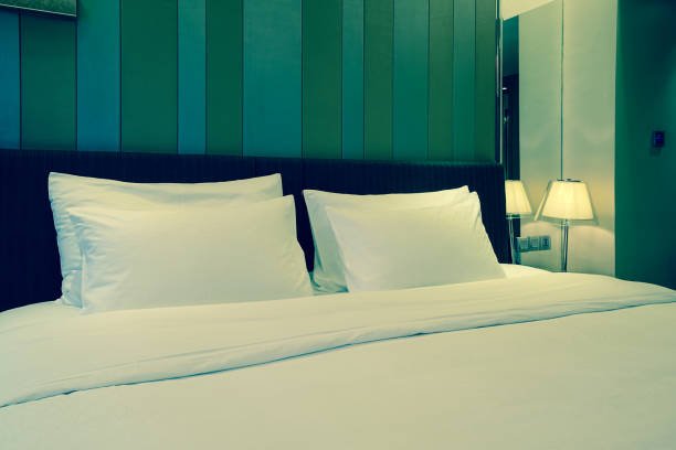 istock Elegant and comfortable bedroom interior 850979316