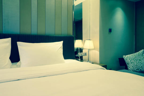 istock Elegant and comfortable bedroom interior 850980594