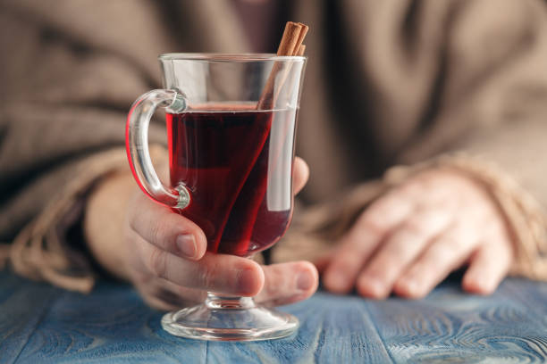 istock Cold weathered concept. Hot spiced wine in hand 850982970