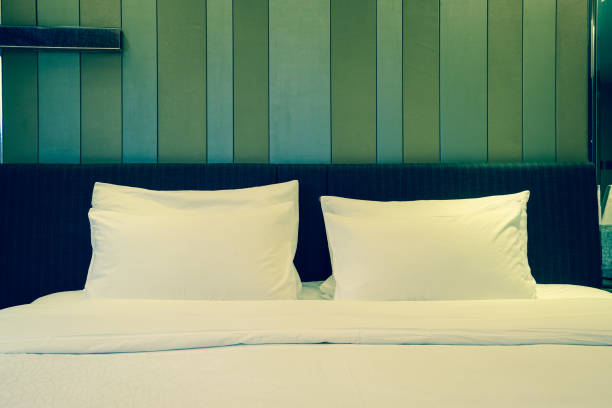 istock Elegant and comfortable bedroom interior 850983386