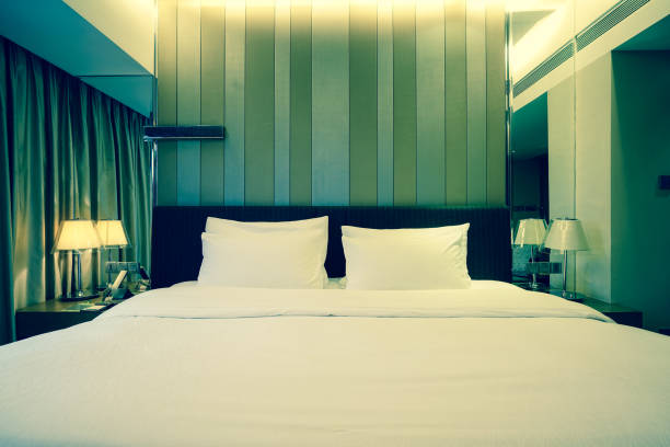 istock Elegant and comfortable bedroom interior 850983890
