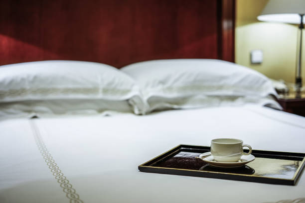 istock Elegant and comfortable bedroom interior 850987384