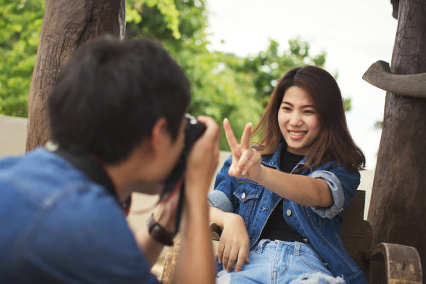 istock Young asian couple in love happy. 850987556