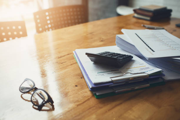 istock Taxpayer's desk and excise documents to import and export industrial goods for the purpose of maximizing profits for large business organizations. 850988396