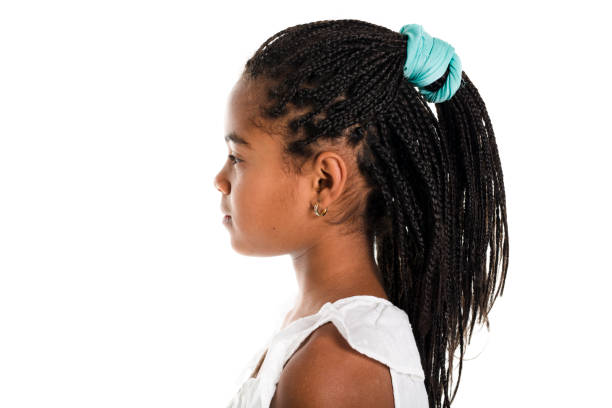 istock Adorable african little girl on studio white background 850995984