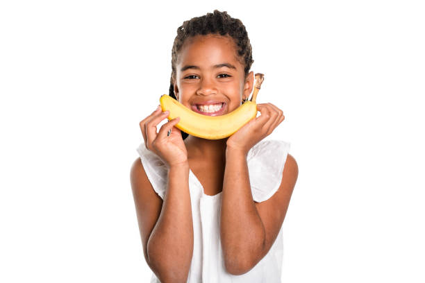 istock Adorable african little girl on studio white background 851000048