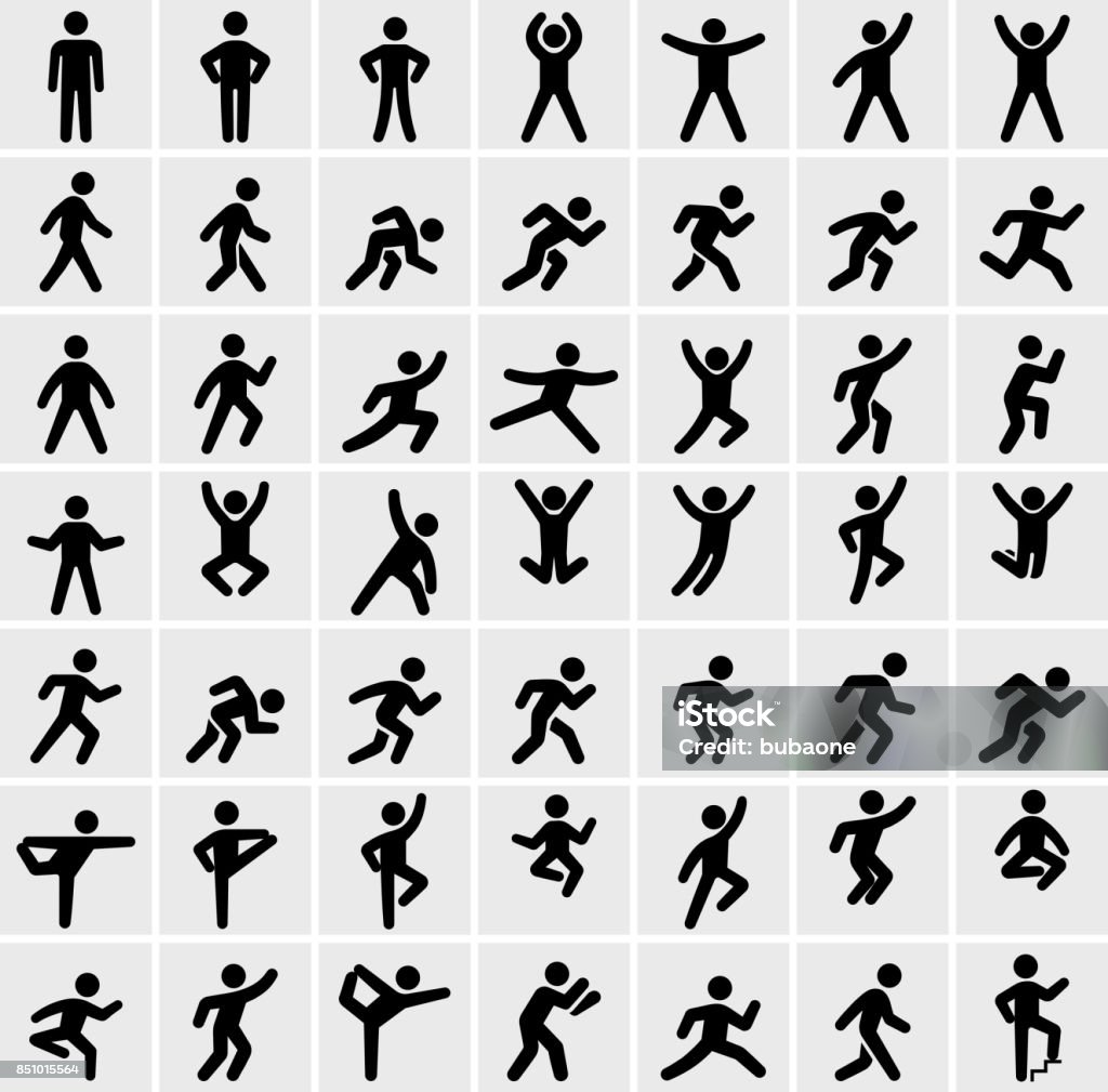 Oameni în mișcare Active Lifestyle Vector Icon Set - vector de stoc Pictogramă fără redevențe Oameni în mișcare Active Lifestyle Vector Icon Set - vector de stoc Pictogramă fără redevențe