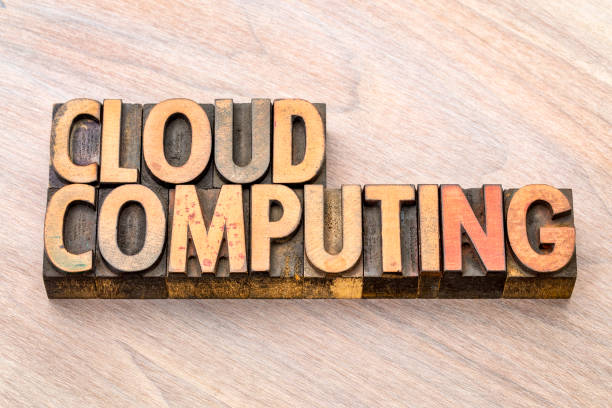 nuvem de computação resumo de palavras em madeira tipo - printing block cloud internet computer equipment - fotografias e filmes do acervo