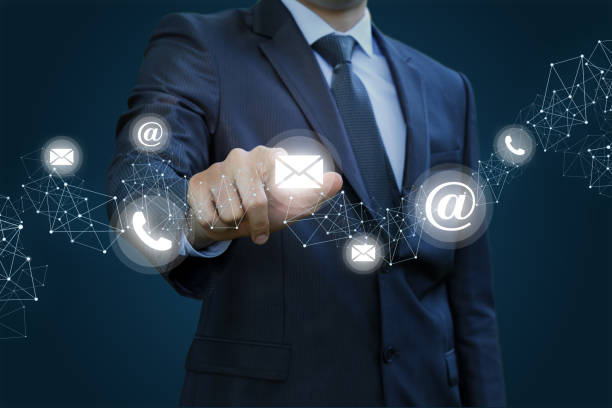istock Businessman clicks on the letter. 851030612