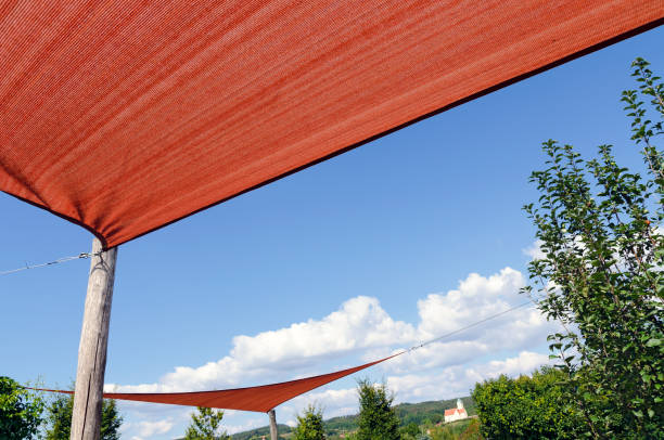 markizy - shade sail awning textile zdjęcia i obrazy z banku zdjęć