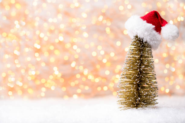 istock Christmas greeting card with christmas gold decorations. 851034340