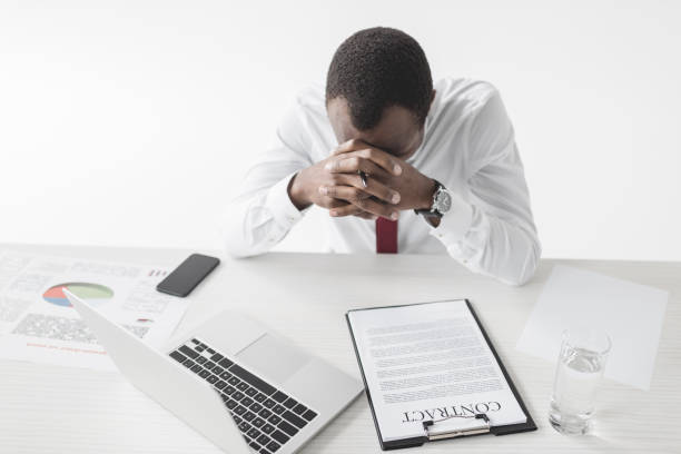 istock tired african american businessman 851037932