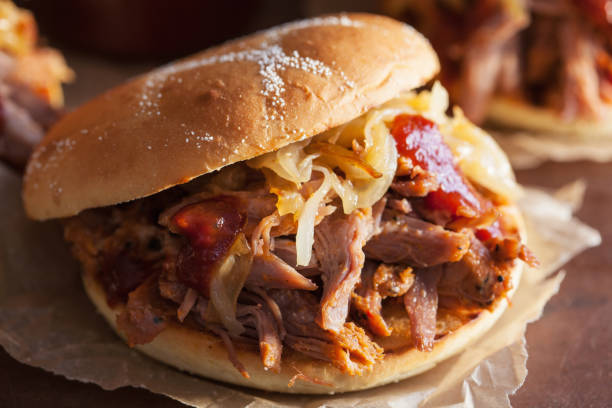 istock homemade pulled pork burger with caramelized onion and bbq sauce 851038180