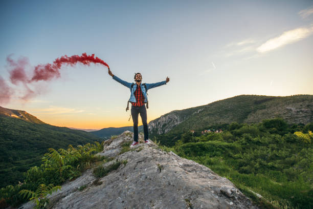 istock Hiker on top of the world 851046272