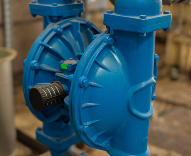 istock Diaphragm pump (membrane pump) in petrochemical plant. Selective focus 851048788