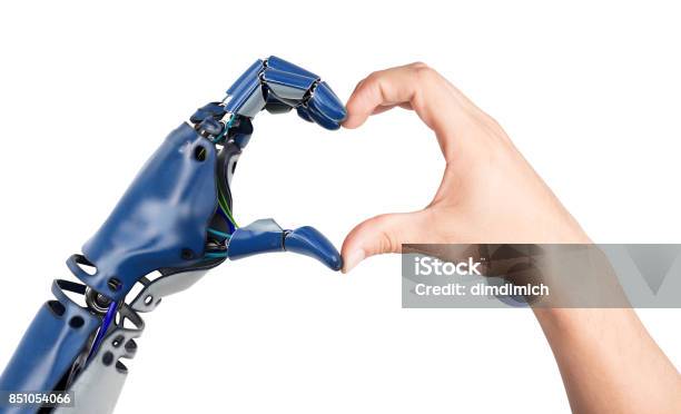 Heart Shaped Stock Photo - Download Image Now - Robot, Robotic Arm, People
