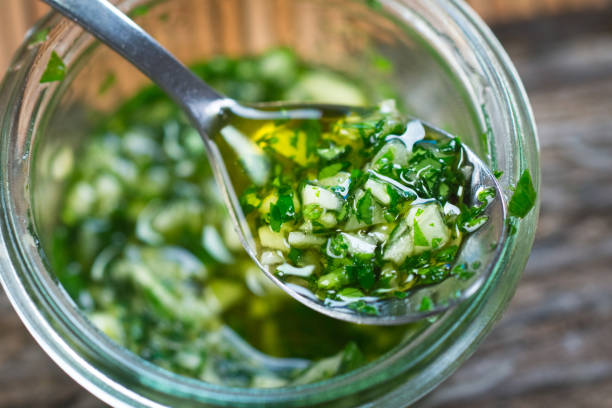 Chimichurri sauce Chimichurri sauce chimichurri stock pictures, royalty-free photos & images