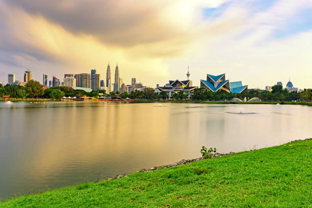 istock Dramatic Sunset Over Kuala Lumpur Skyline From Titiwangsa Lake 851105154