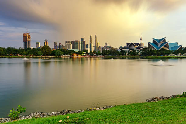 istock Dramatic Sunset Over Kuala Lumpur Skyline From Titiwangsa Lake 851105328