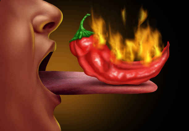 pittig eten - chili fire stockfoto's en -beelden