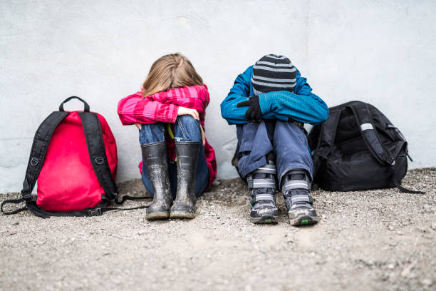 istock Two Pre teen child at school outside 851111712